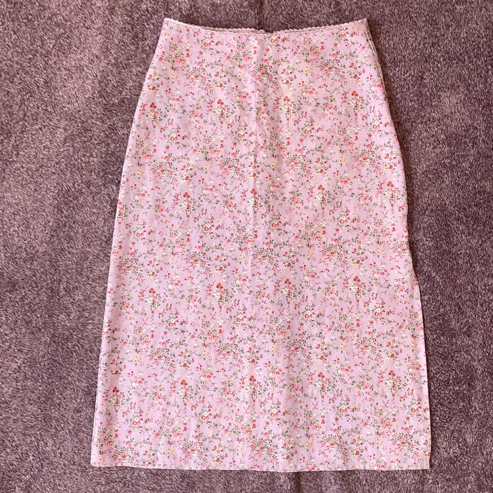 PacSun high waisted floral print long skirt